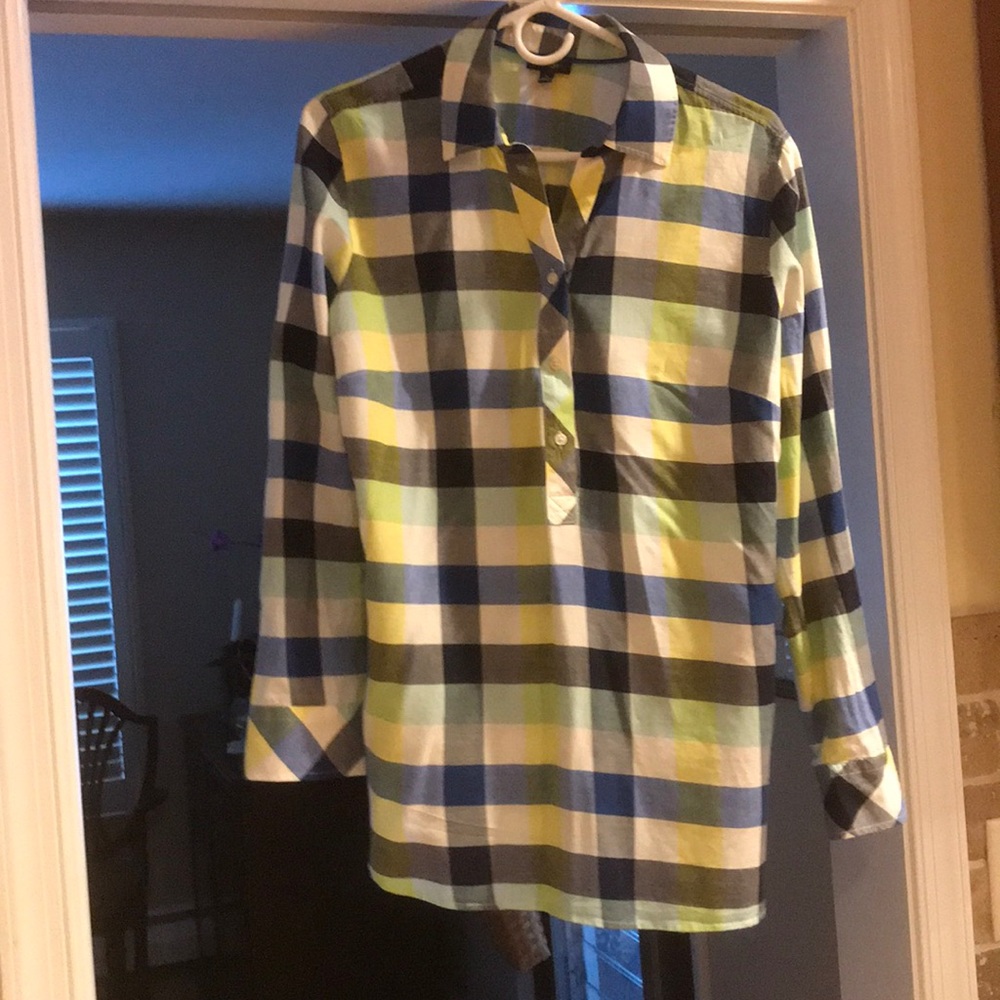 Talbots Quarter Button Flannel Shirt